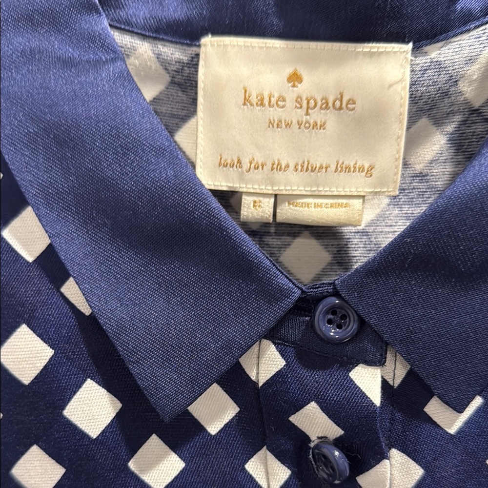 Kate Spade Blue and White Patterned Dress